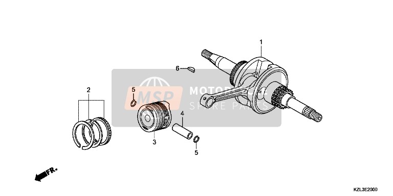 13102KZL930, Piston (0.25), Honda, 0